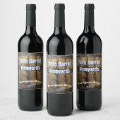 Regenbarrel, Set von 6 Weinetiketten Weinetikett (Flaschen)