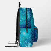 Regenblau Bedruckter Rucksack (Links)
