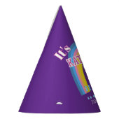 Regenbogen 10. Geburtstag Lila Partyhütchen (Links)