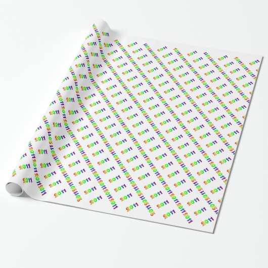 Regenbogen "2011" geschenkpapier (Ungerollt)