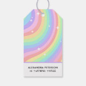Regenbogen 3. Geburtstag Bunt Dritter Geschenkanhänger (Rückseite)