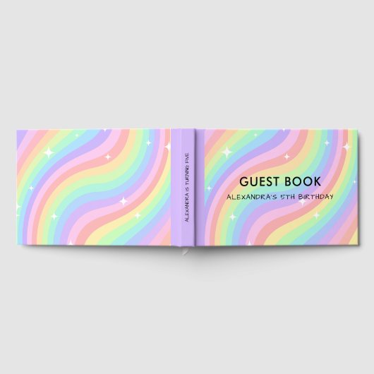 Regenbogen 5. Geburtstagsmädchen vierte Gästebuch (Voll)