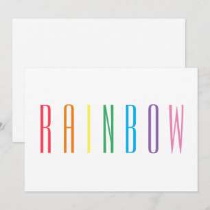 REGENBOGEN 5x7 Flachkarte Mitteilungskarte