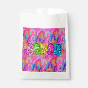 Regenbogen 7. Geburtstag Geschenktütchen