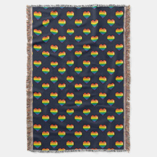 Regenbogen 8 Bit Herzstück Muster Decke