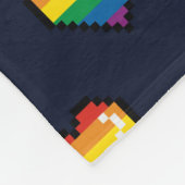 Regenbogen 8 Bit Herzstück Muster Fleecedecke (Ecke)