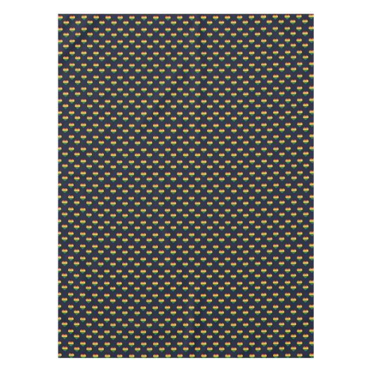 Regenbogen 8 Bit Herzstück Muster Tischdecke (Vorderseite)