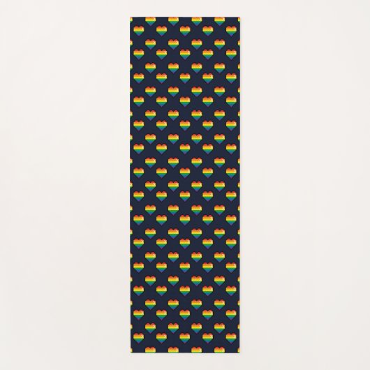 Regenbogen 8 Bit Herzstück Muster Yogamatte (Vorderseite)