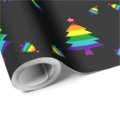Regenbogen 8 Streifen LGBT-Flag LGBTQ Weihnachten Geschenkpapier (Rolleneckpunkt)