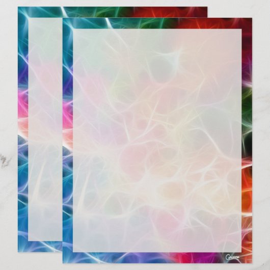 Regenbogen Abstrakt 2 - 8,5" x 11" Stationierblech (Vorne/Hinten)