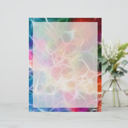 Regenbogen Abstrakt 2 - 8,5" x 11" Stationierblech (Stehend Vorderseite)