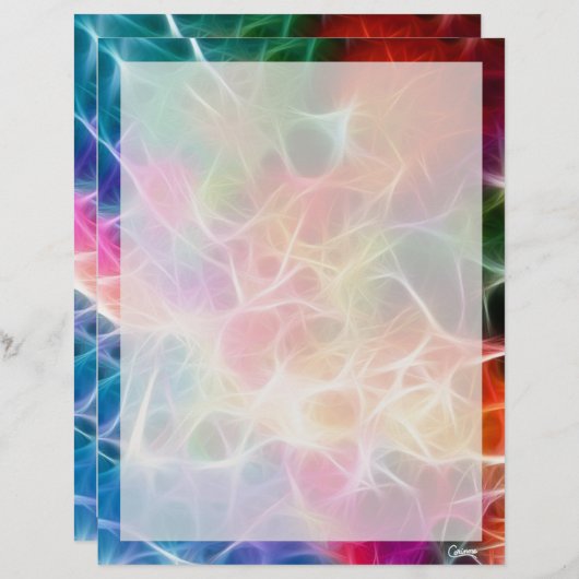 Regenbogen Abstrakt 2 - 8,5" x 11" Stationierblech (Vorne/Hinten)