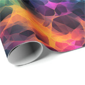 Regenbogen-Abstrakt auf Schwarz Geschenkpapier (Rolleneckpunkt)