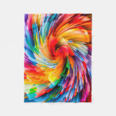 Regenbogen Abstrakt Lebendiger Wirbel Modern Fleecedecke (Vorderseite)