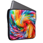 Regenbogen Abstrakt Lebendiger Wirbel Modern Laptopschutzhülle (Vorne Rechts)