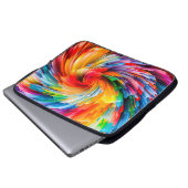 Regenbogen Abstrakt Lebendiger Wirbel Modern Laptopschutzhülle (Vorne Knopf)