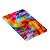 Regenbogen Abstrakt Lebendiger Wirbel Modern Magnet (Rechte Seite)