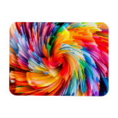 Regenbogen Abstrakt Lebendiger Wirbel Modern Magnet (Horizontal)