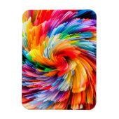 Regenbogen Abstrakt Lebendiger Wirbel Modern Magnet (Vertikal)