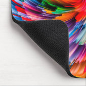 Regenbogen Abstrakt Lebendiger Wirbel Modern Mousepad (Ecke)