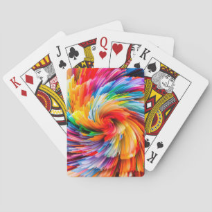 Regenbogen Abstrakt Lebendiger Wirbel Modern Spielkarten