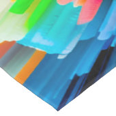 Regenbogen Abstrakt Lebendiger Wirbel Modern Tischdecke (Schrägansicht)