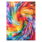 Regenbogen Abstrakt Lebendiger Wirbel Modern Tischdecke (Vorderseite)