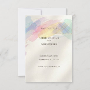 Regenbogen-Abstrakt Save-the-Date-Karte Save The Date