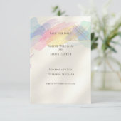 Regenbogen-Abstrakt Save-the-Date-Karte Save The Date (Stehend Vorderseite)
