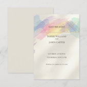 Regenbogen-Abstrakt Save-the-Date-Karte Save The Date (Vorne/Hinten)