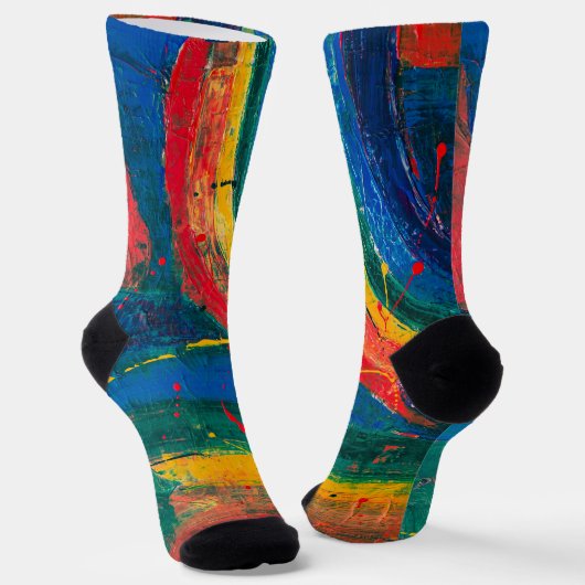 Regenbogen Abstrakt Socken (Gewinkelt)