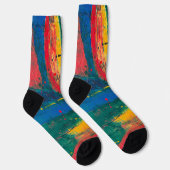 Regenbogen Abstrakt Socken (Rechts)