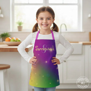 Regenbogen-Abstrakte Feenlichter Schmetterlinge Fu Schürze