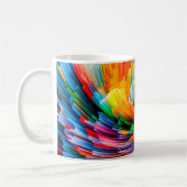 Regenbogen-Abstrakte Lebendige Spirale Modern Kaffeetasse (Links)