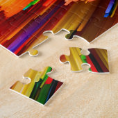 Regenbogen-Abstrakte Lebendige Spirale Modern Puzzle (Seite)