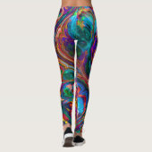 Regenbogen abstrakte Leggings (Rückseite)