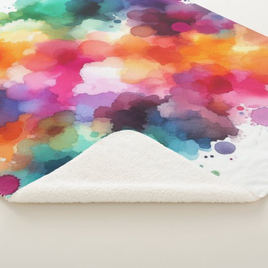 Regenbogen: Abstrakte Wasserfarbenexplosion Sherpadecke (3/4)