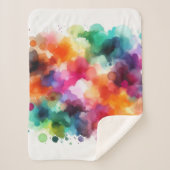 Regenbogen: Abstrakte Wasserfarbenexplosion Sherpadecke (Vorderseite)