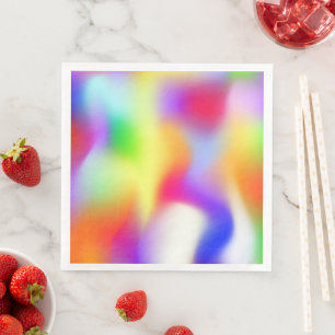 Regenbogen abstrakter fancy Farbverlauf Serviette