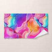 Regenbogen-Achat Farbdesign eines abstrakten Geode Badhandtuch Set (Handtuch)