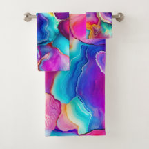 Regenbogen-Achat Farbdesign eines abstrakten Geode