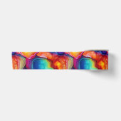 Regenbogen-Achat | Lebendiges abstraktes Steinmust Satinband (Vorderseite)