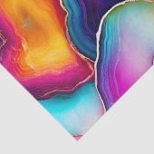 Regenbogen-Achat | Lebendiges abstraktes Steinmust Seidenpapier (Detail)