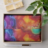 Regenbogen-Achat | Lebendiges abstraktes Steinmust Seidenpapier (Geschenk)