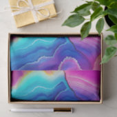 Regenbogen-Achat | Lebendiges abstraktes Steinmust Seidenpapier (Geschenk)
