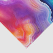Regenbogen-Achat | Lebendiges abstraktes Steinmust Seidenpapier (Detail)