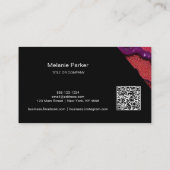 Regenbogen-Achat-Marmor QR-Code Visitenkarte (Rückseite)