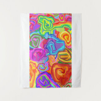 Regenbogen-Achat-Wirbel | Abstrakter Wandteppich