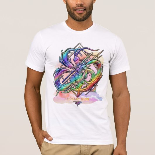 Regenbogen-Affenkönig Hexa Crest T-Shirt (Vorderseite)