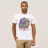 Regenbogen-Affenkönig Hexa Crest T-Shirt (Vorne ganz)